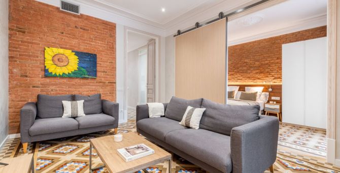  apartment barcelona eixample salón