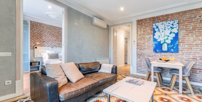  apartment barcelona eixample salón