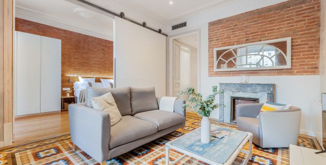  apartment barcelona eixample salón