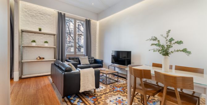  apartment barcelona eixample salón