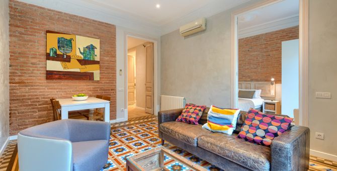  apartment barcelona eixample salón