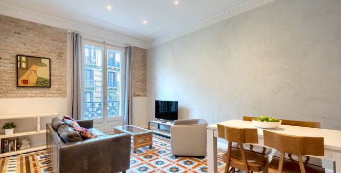  apartment barcelona eixample salón