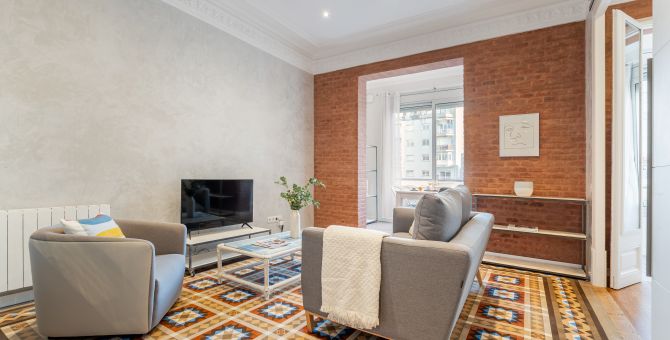  apartment barcelona eixample salón