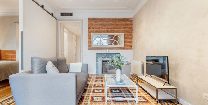  apartment barcelona eixample salón