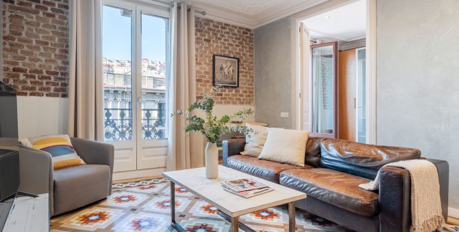  apartment barcelona eixample salón